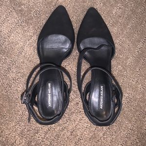 Antonio Melani black stiletto heels with straps